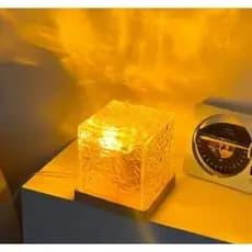 Luminária Noturna Projetor de Ondulação da Água Com Rotação Dinâmica Modelo Cubo 3 Cores. LEICO SHOP