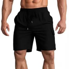 Bermuda Cargo Masculina em Tecido Brim 100% Algodão Com Bolso na Lateral