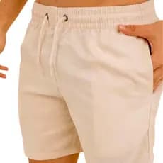 Bermuda Masculina Tecido  Linho Confortável Resistente Para Dia a Dia Praia Verão