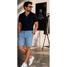 bermuda masculina moderna passeio tecido leve viagem para homem