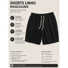 short verão masculino casual chic toque suave dia a dia
