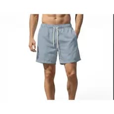 Bermuda Masculina Linho Tecido Confortável Resistente Bolsos e Com Ajustador
