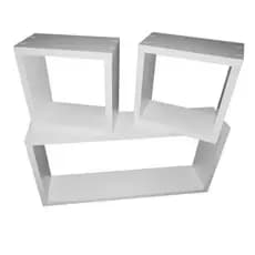 Kit 3 Nichos Mdf Sala Quarta Banheiro Nicho Decoração Preto, Branco envio Montado