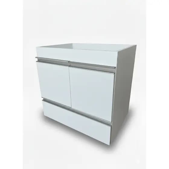 Gabinete Armário  Banheiro com Gaveta 58X55X35 Cm em MDF Puxador em Alumínio
