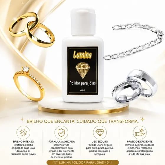 Polidor Para Alianças e Joias - Ouro, Prata e Moeda Antiga 40ml