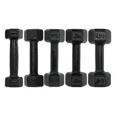 Halter Sextavado Pintado 1 a 5kg Dumbbell Peso de Academia Musculação Pesinho Treino Em Casa Fitness