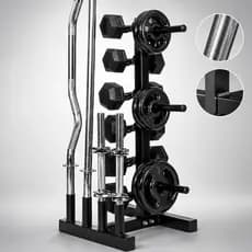 Suporte Expositor 200kg Para Anilhas Barras E Halteres Organizador De Peso Academia
