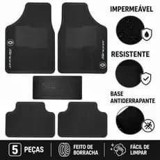 Tapete Automotivo Renault Carro borracha 5 Peças
