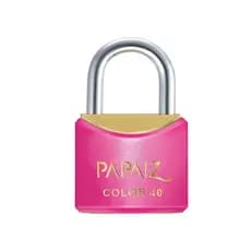 Cadeado com Chave CR40 Latão Rosa Colorido Papaiz