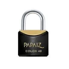 Cadeado com Chave 40mm Latão Preto Colorido Papaiz