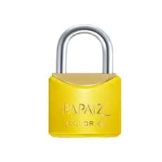 Cadeado com Chave CR40 Latão Amarelo Colorido Papaiz