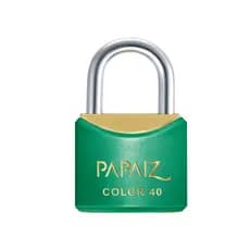 Cadeado com Chave 40mm Latão Verde Colorido Papaiz