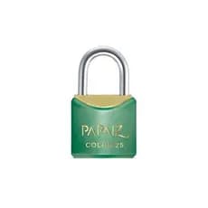 Cadeado com Chave 25mm Latão Verde Colorido Papaiz