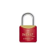 Cadeado com Chave 20mm Latão Vermelho Colorido Papaiz