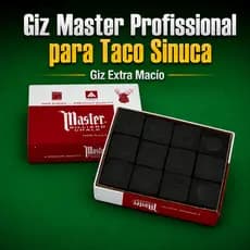 Giz Master Preto EXTRA MACIO para taco de Sinuca Giz Profissional EUA Bilhar/Sinuca