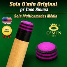 1 Sola O'min Original p/ Taco Sinuca/Sola Laminada Multicamadas/Ponteira p/ Taco Sinuca(OMN-01)