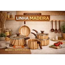Kit Jogo de Panelas Antiaderente 8 Peças Teflon Premium com Tampa de Vidro + Talheres mais desempenho na sua cozinha