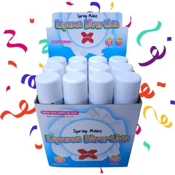 Espuma Spray Divertida para Festa Carnaval Espuma Colorida Diversão Infantil