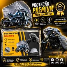 Capa de Cobrir Moto Protetora Sol Chuva Poeira 100% Impermeável