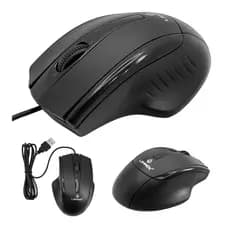 Mouse Com Fio USB Óptico Básico 1600 DPI Barato, Durável e de Alta Precisão para PC, Notebook e Escritório | Mouse Preto
