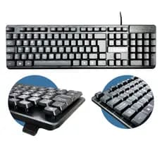 Teclado ABNT2 USB Preto C/ Fio Silencioso Alta Durabilidade Ergonômico p/ Home Office Teclas Português Revenda Atacado