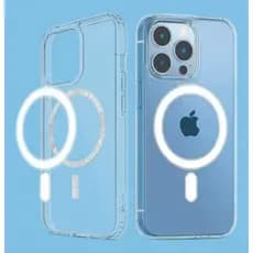 Capa Capinha Space iPhone 12/12 Pro MagSafe Transparente Anti Impacto - Case Magnética Silicone Borda Reforçada