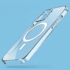 Capa Capinha Space iPhone 13 Pro MagSafe Transparente Anti Impacto - Case Magnética Silicone Borda Reforçada