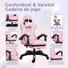 Cadeira Ergonomica Gamer (Rosa)