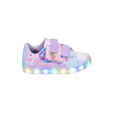 Tênis Led Infantil Feminino Sereia Casual Cano Baixo Meninas