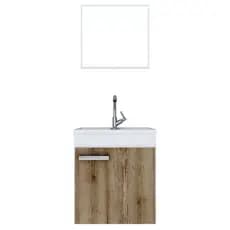 Conjunto de Armário para Banheiro Gabinete Bari Western