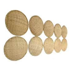 Kit 10 Peneiras De Palha - Arupemba Decoração Atacado