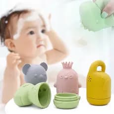 Brinquedos De Banho Para Bebê Com Pulverizador De Água Crianças Flutuantes Silicone Brinquedos para Bebês e Crianças