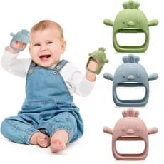 Baby Brinquedos Dentes De Silicone Para Bebês De 1 Peça Roedores Brinquedos Forma De Leque De Mordedor Presentes