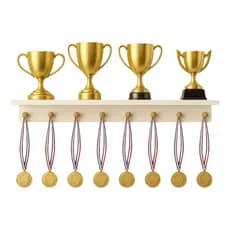 Porta Medalhas E Troféus Prateleira Organizador Decorativo 100% MDF Alta Qualidade