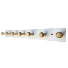 Cabideiro De Parede em MDF Branco Laminado Organizador Porta Roupa Forte Resistente 20Kg