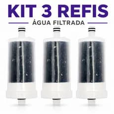 03 Refil Pro Saúde Blindado Carvão Ativado Torneira Filtro