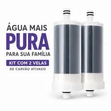 Kit 02 Refil Pro Saude Blindado Carvão Ativado Torneira Filtro