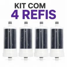 Kit 4 Velas Refil Universal com Carvão Ativado para Torneira com Filtro Pro Saúde Dazie Metais