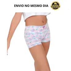 Kit Calcinha Boxer Infantil 5 ou 10 Peças Malha Fria Estampada Conforto Menina