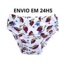 Kit Cueca Infantil Menino Slip Estampada Malha Fria com forro 100% algodão