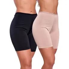 Kit 2 Short Segunda Pele Anágua Confortável Não Marca Usar Com Saia Vestido Calças e Shorts