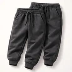 Kit 2 Calças Moletom Infantil Jogger Escolar Menino Menina Felpado Inverno JOBS Macio Confortável