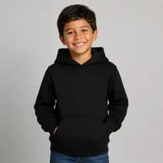 Moletom Infantil Liso Menino Menina Bolso Canguru Capuz Casual Algodão Quentinho Confortável
