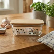 Pote Hermético Vidro (370 ml) Manteiga