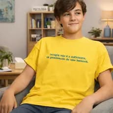 Camiseta Frase Terapia E Herança T-shirt Feminina