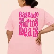 Bilhan Camiseta Oversized Estampada Plus Size Baseado em Surtos Reais