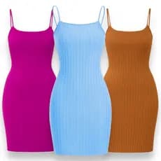 Vestido Plus Size Feminino Canelado de Alcinha,Tubinho luxo Básico Versátil e Elegante do G1 ao G4