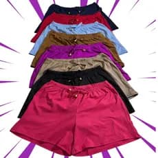 Shorts Canelado Plus Size (P ao G2) em Todas as Cores.