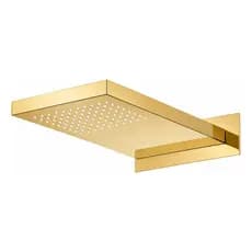 Chuveiro Ducha Luxo Retangular Inox Dourado 22x50cm.