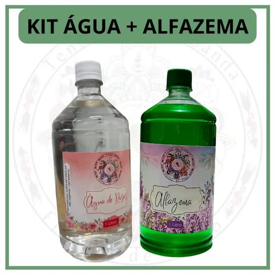 Kit 2 Unidades - 1 Alfazema 1L, 1 Água de Rosas 1L